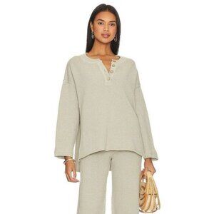 Free People Beach Hailey Sweater Top Salt Water Sage Green size S